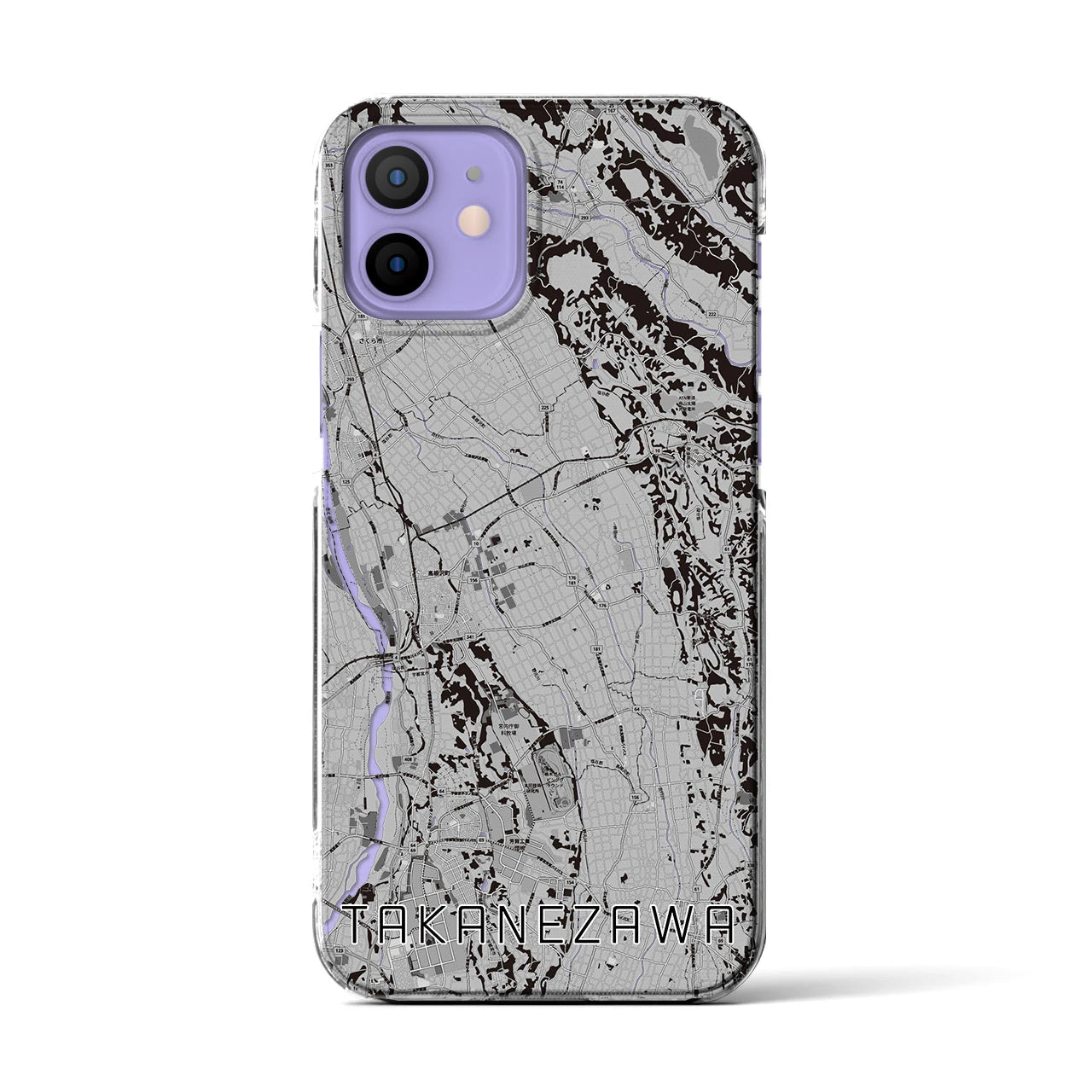 【高根沢(栃木県)】地図柄iPhoneケース(クリアタイプ)