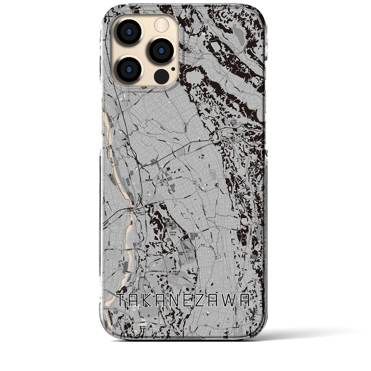 【高根沢(栃木県)】地図柄iPhoneケース(クリアタイプ)