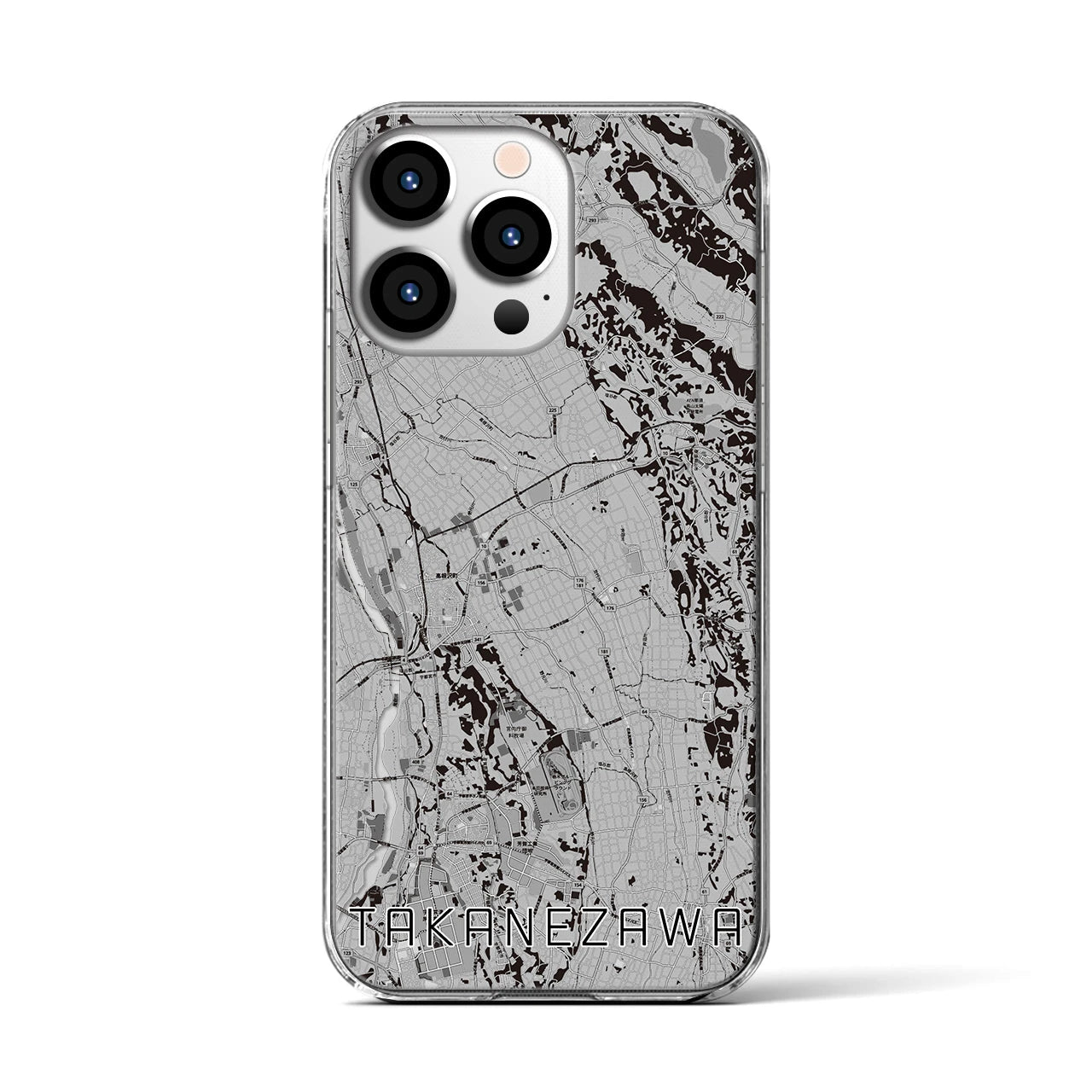 【高根沢(栃木県)】地図柄iPhoneケース(クリアタイプ)