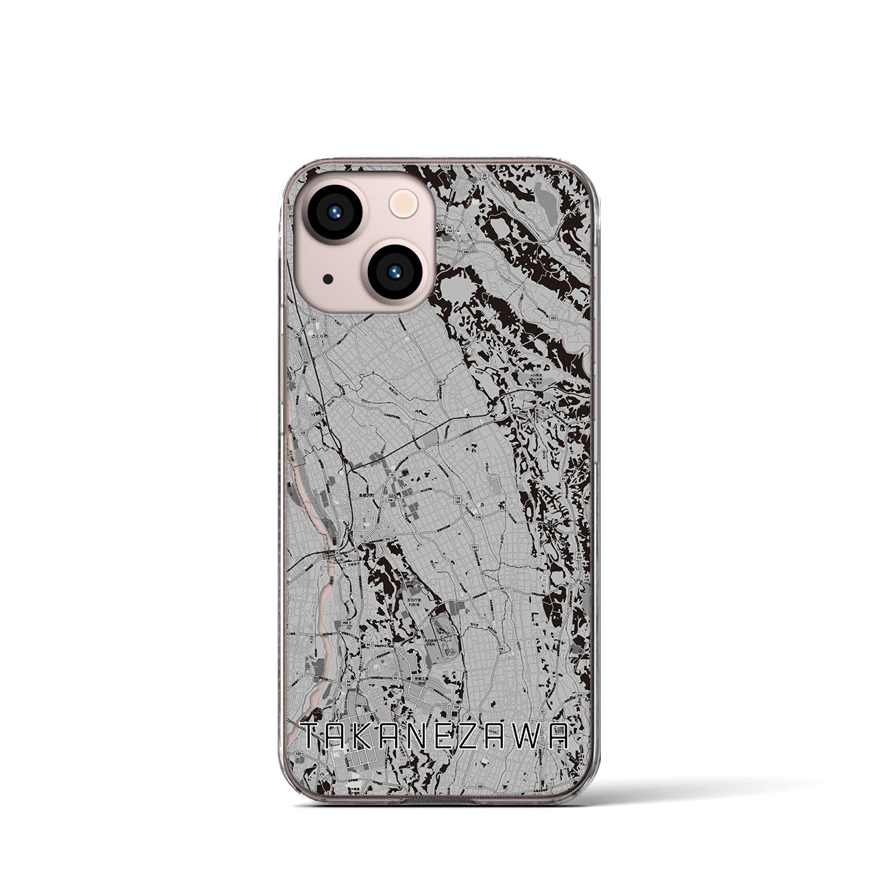 【高根沢(栃木県)】地図柄iPhoneケース(クリアタイプ)