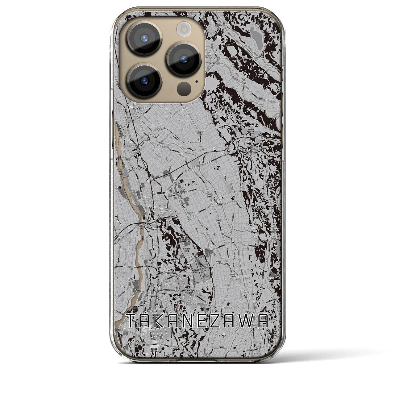 【高根沢(栃木県)】地図柄iPhoneケース(クリアタイプ)