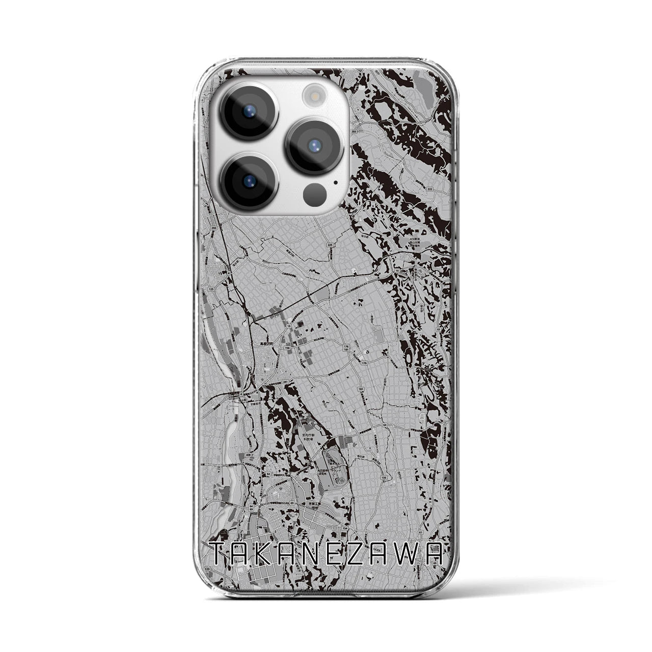 【高根沢(栃木県)】地図柄iPhoneケース(クリアタイプ)