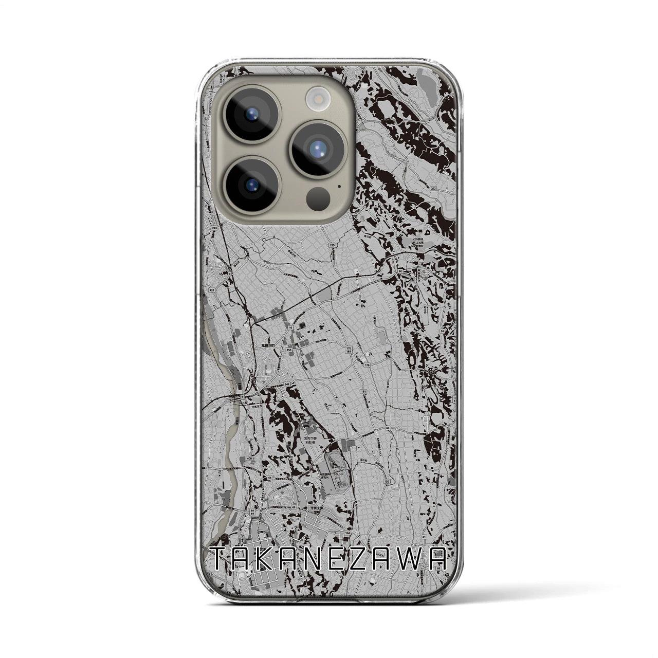 【高根沢(栃木県)】地図柄iPhoneケース(クリアタイプ)