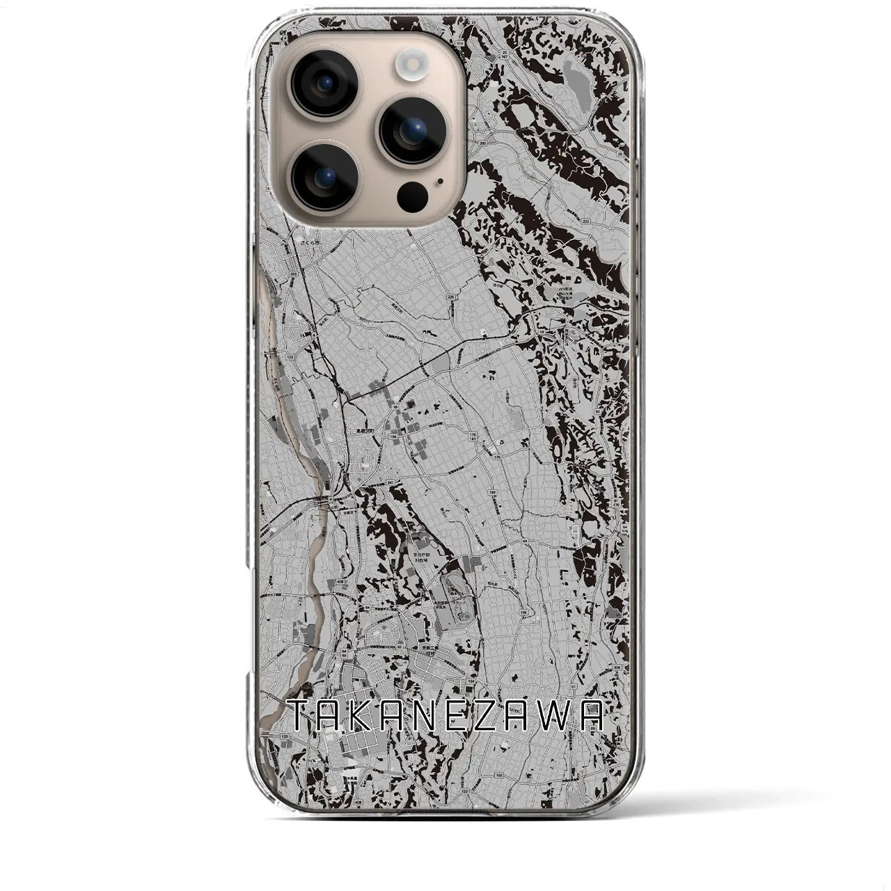 【高根沢(栃木県)】地図柄iPhoneケース(クリアタイプ)