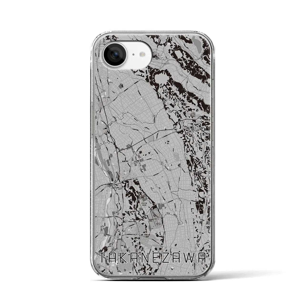 【高根沢(栃木県)】地図柄iPhoneケース(クリアタイプ)