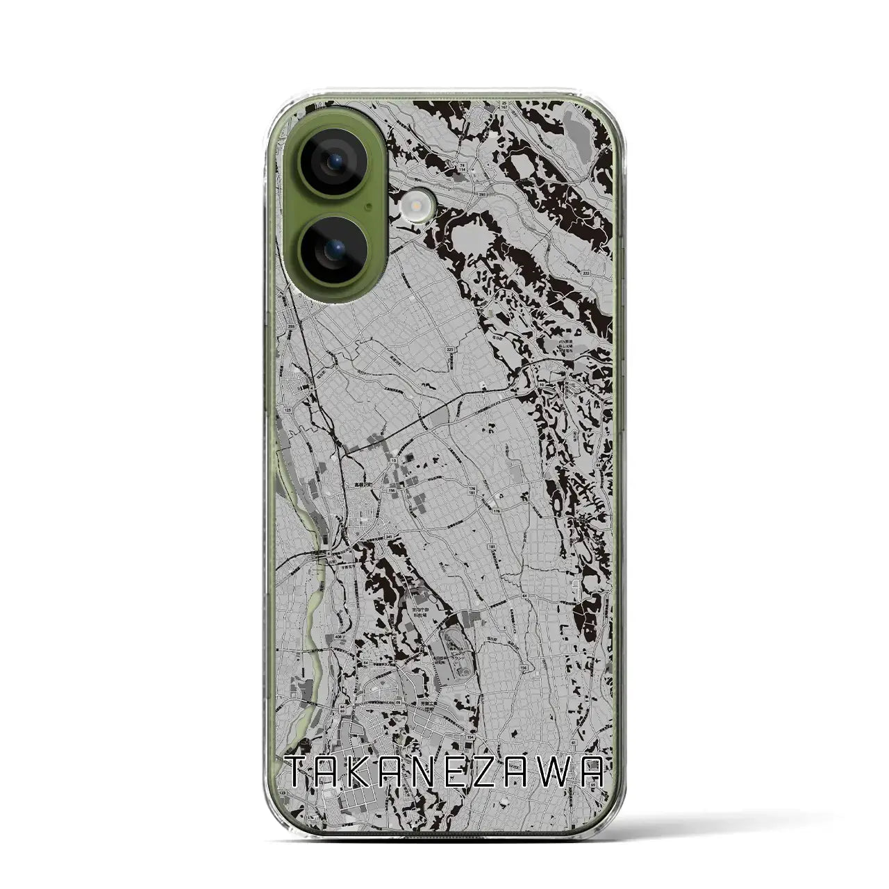 【高根沢(栃木県)】地図柄iPhoneケース(クリアタイプ)