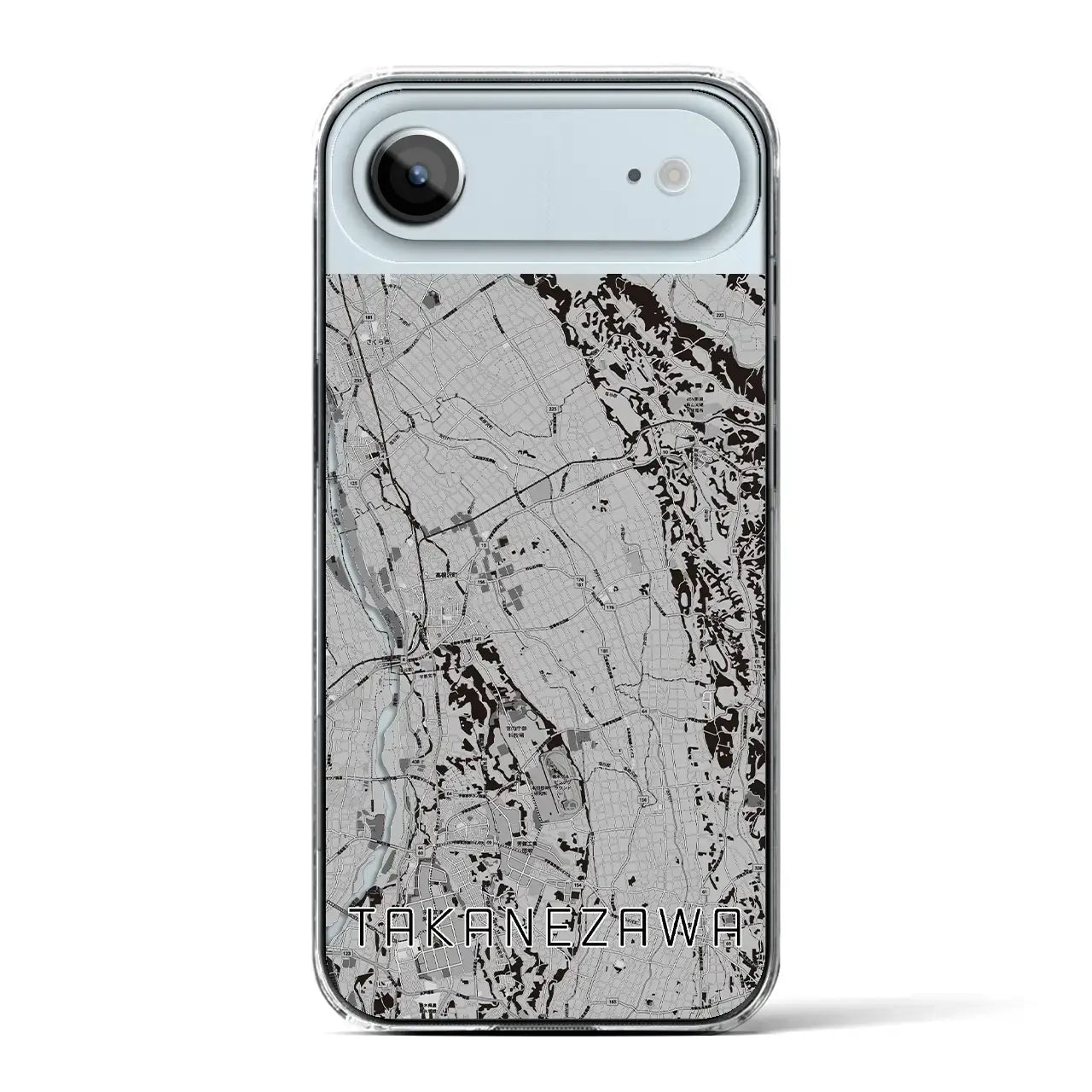 【高根沢(栃木県)】地図柄iPhoneケース(クリアタイプ)