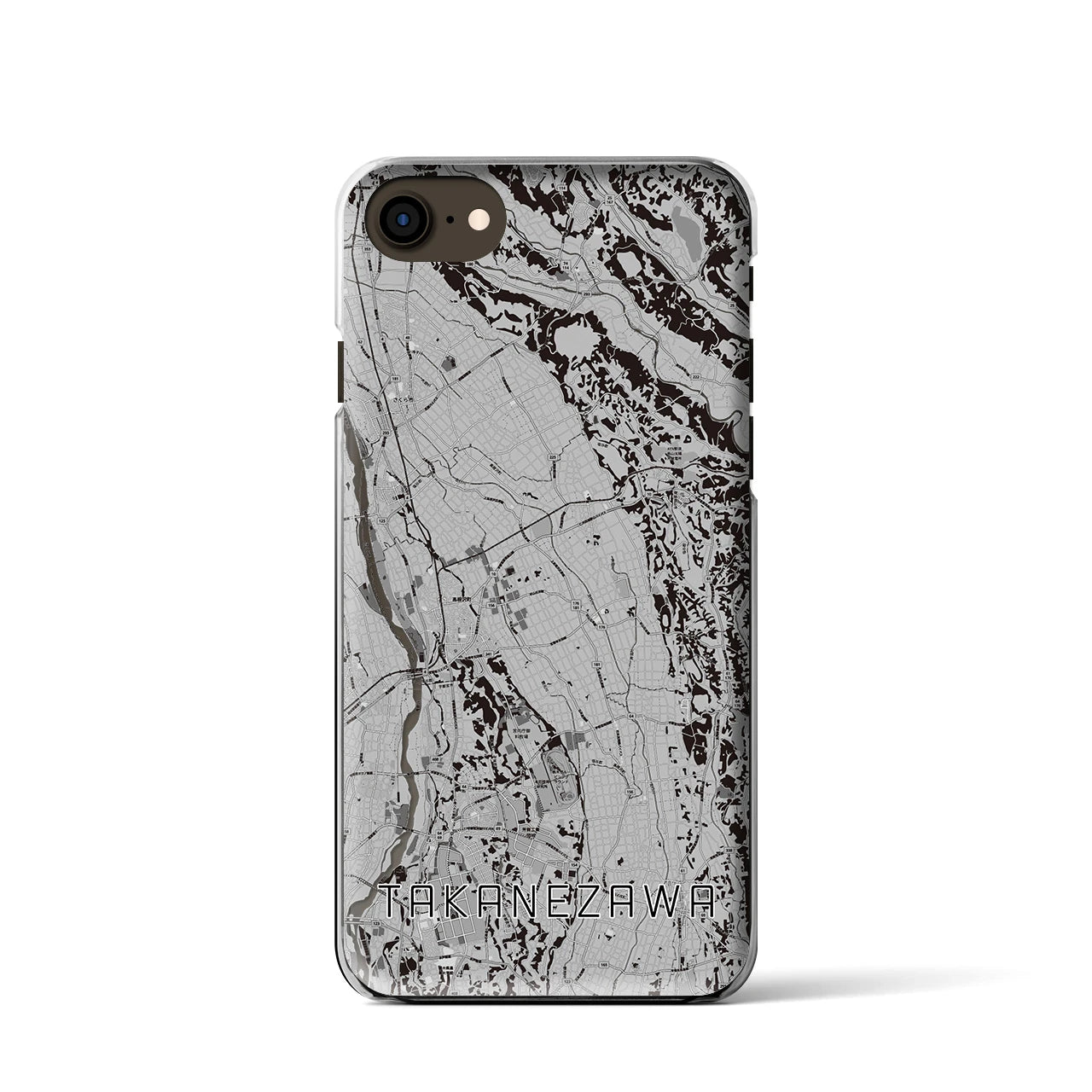 【高根沢(栃木県)】地図柄iPhoneケース(クリアタイプ)