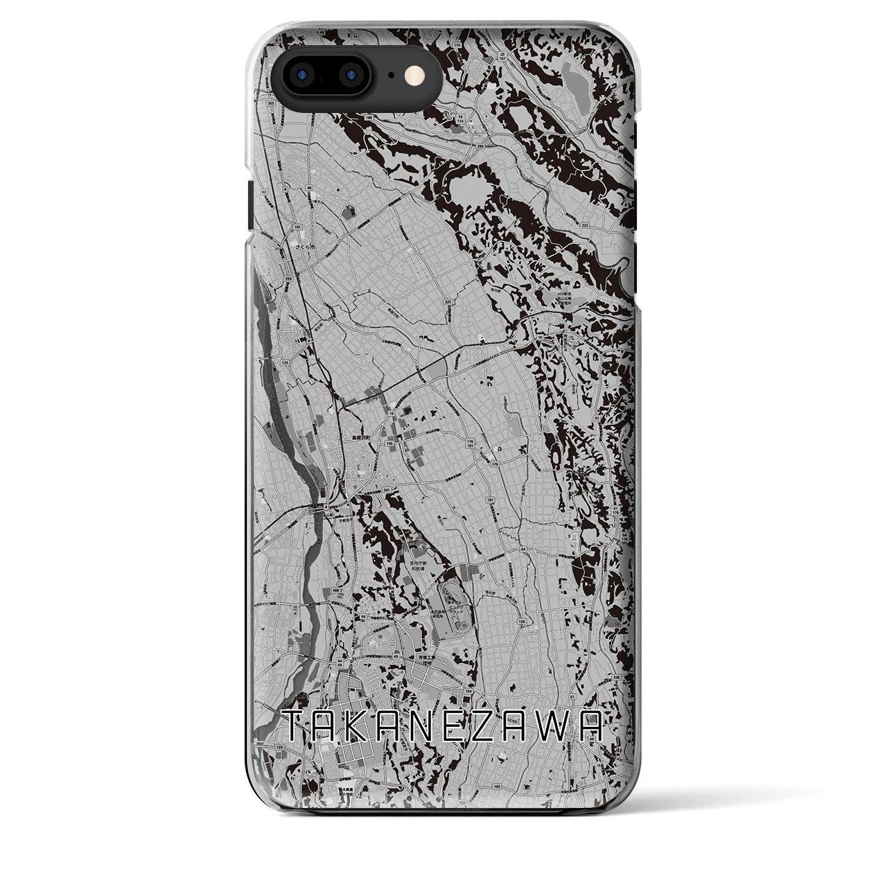 【高根沢(栃木県)】地図柄iPhoneケース(クリアタイプ)