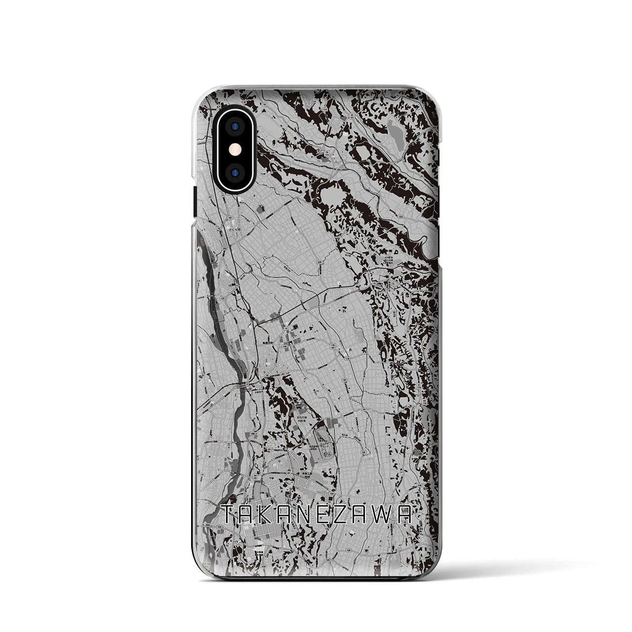 【高根沢(栃木県)】地図柄iPhoneケース(クリアタイプ)