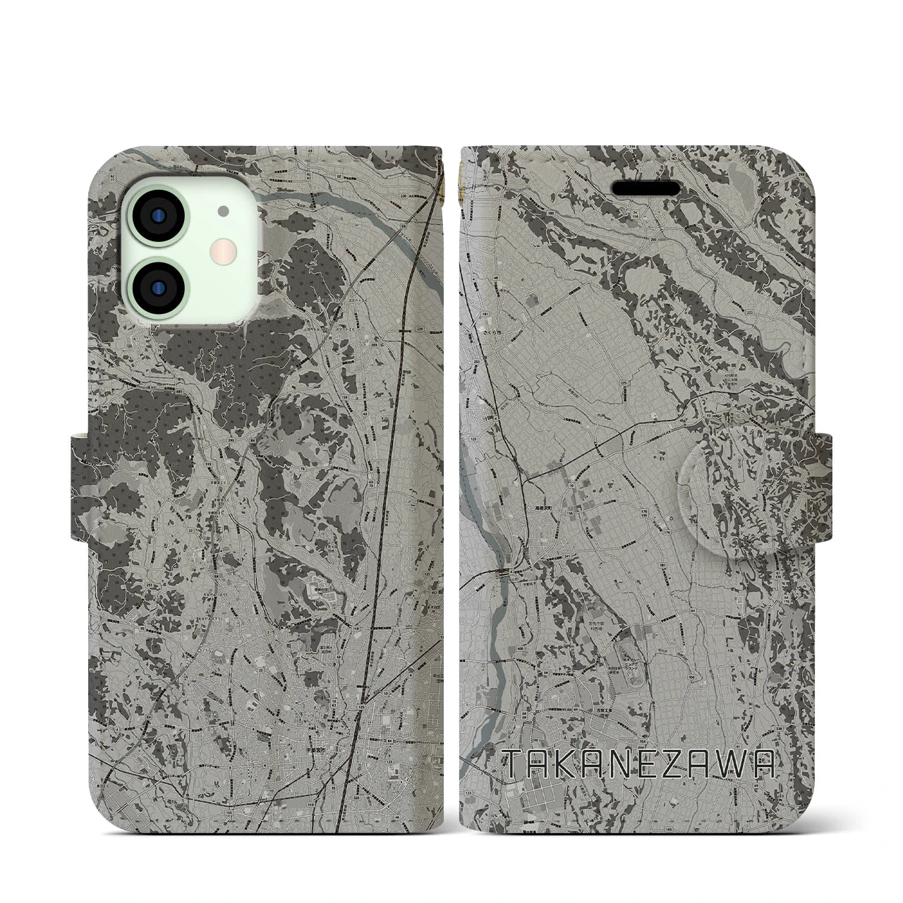 【高根沢(栃木県)】地図柄iPhoneケース(手帳タイプ)