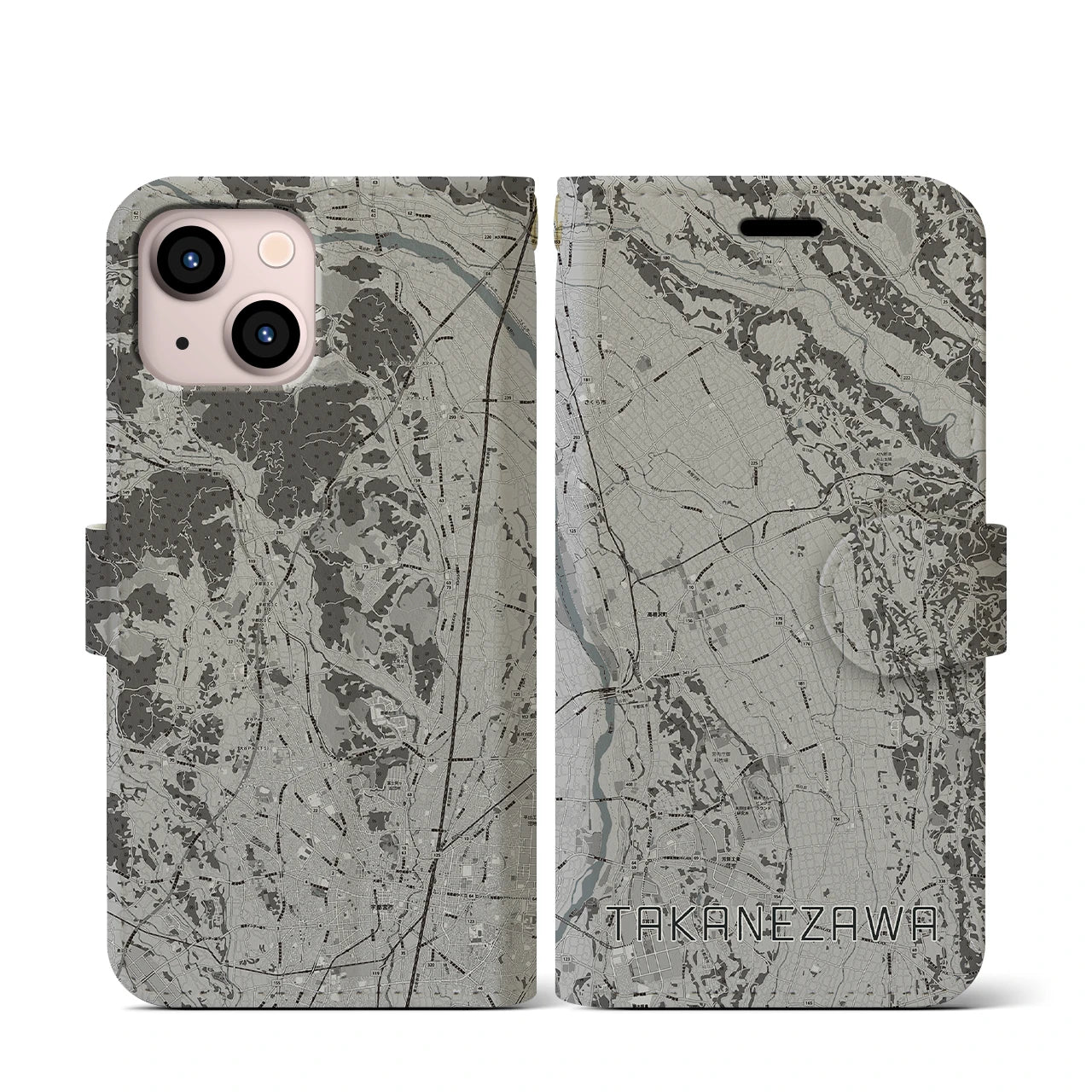 【高根沢(栃木県)】地図柄iPhoneケース(手帳タイプ)