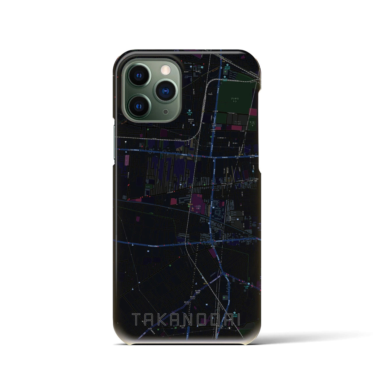 【鷹の台(東京都)】地図柄iPhoneケース(バックカバータイプ)