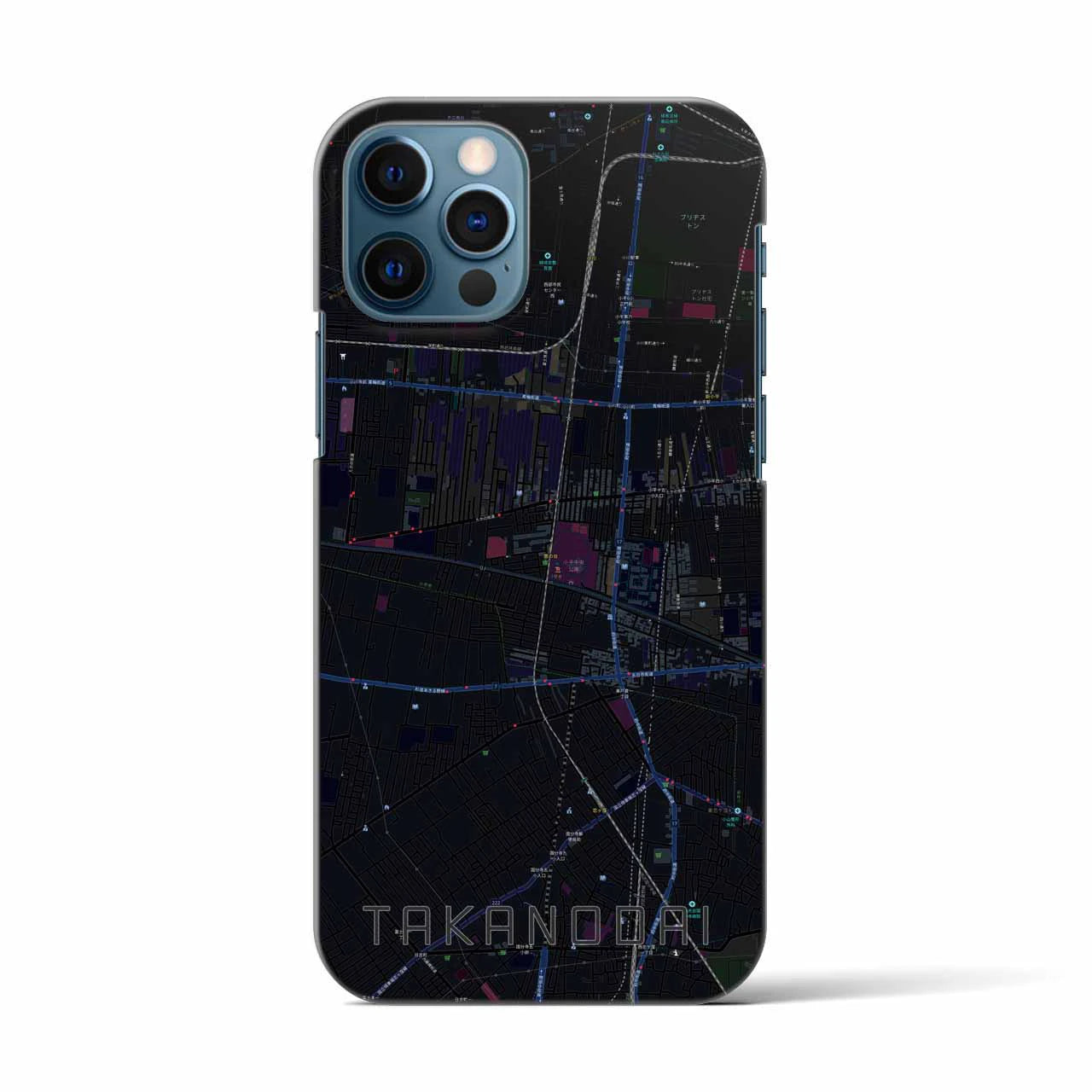 【鷹の台(東京都)】地図柄iPhoneケース(バックカバータイプ)