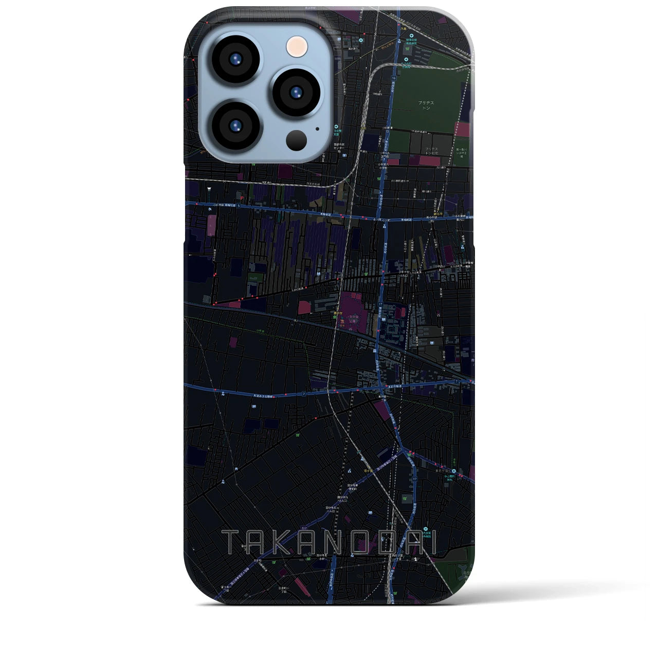 【鷹の台(東京都)】地図柄iPhoneケース(バックカバータイプ)