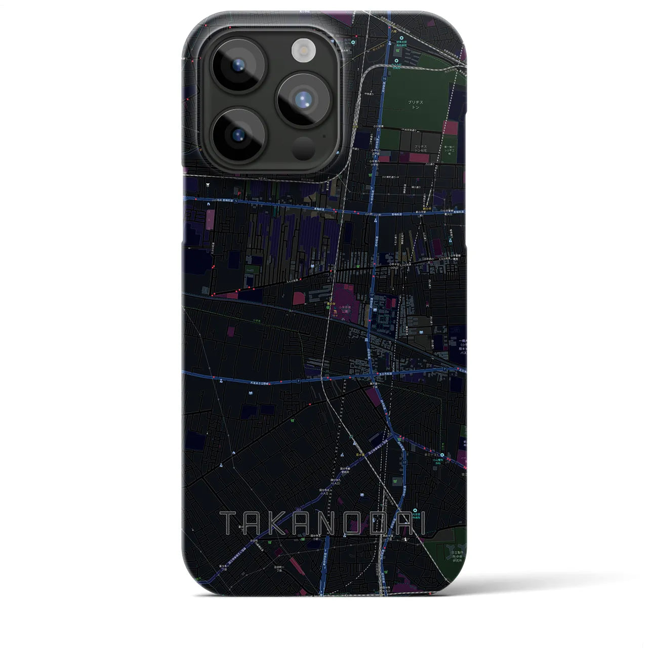 【鷹の台(東京都)】地図柄iPhoneケース(バックカバータイプ)