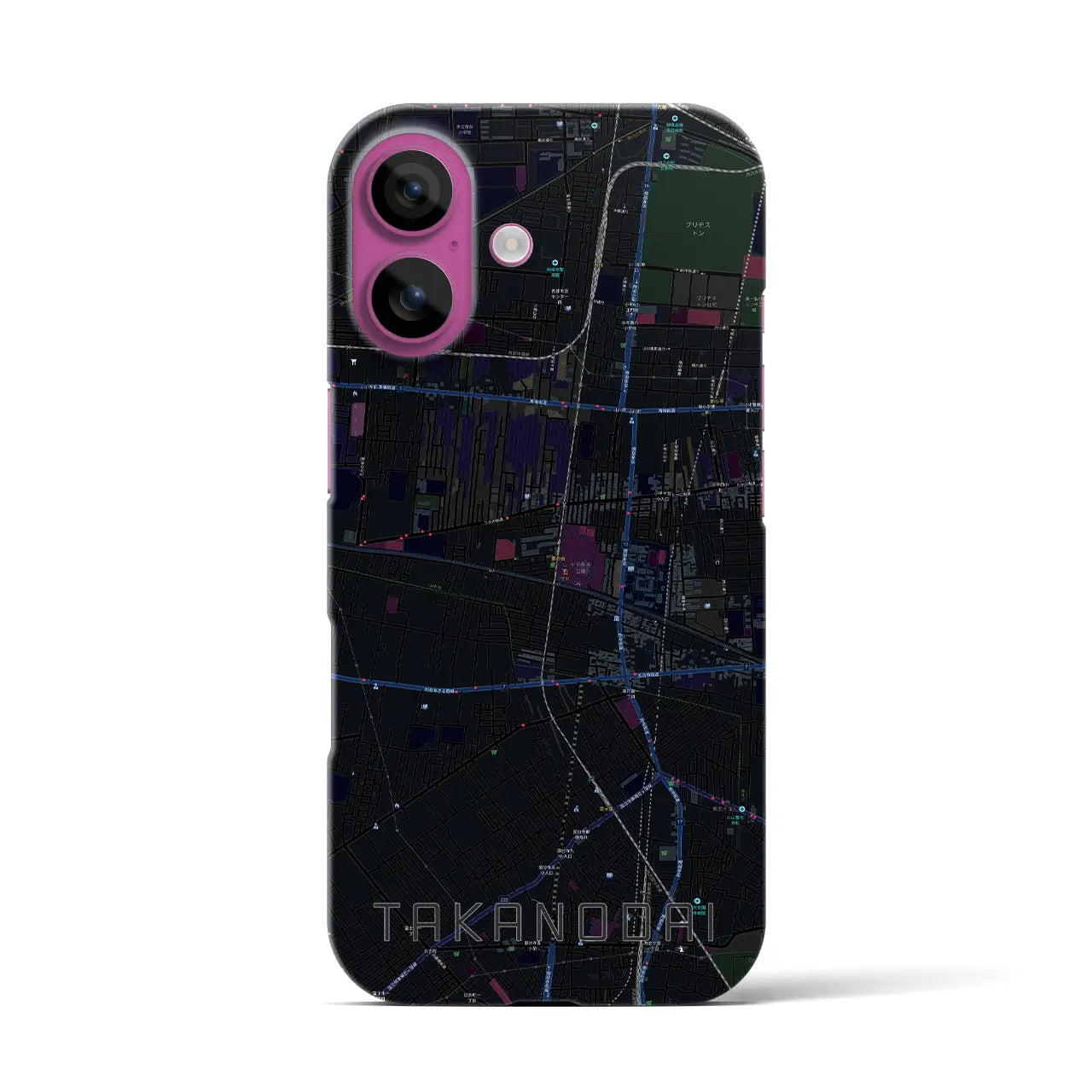 【鷹の台(東京都)】地図柄iPhoneケース(バックカバータイプ)