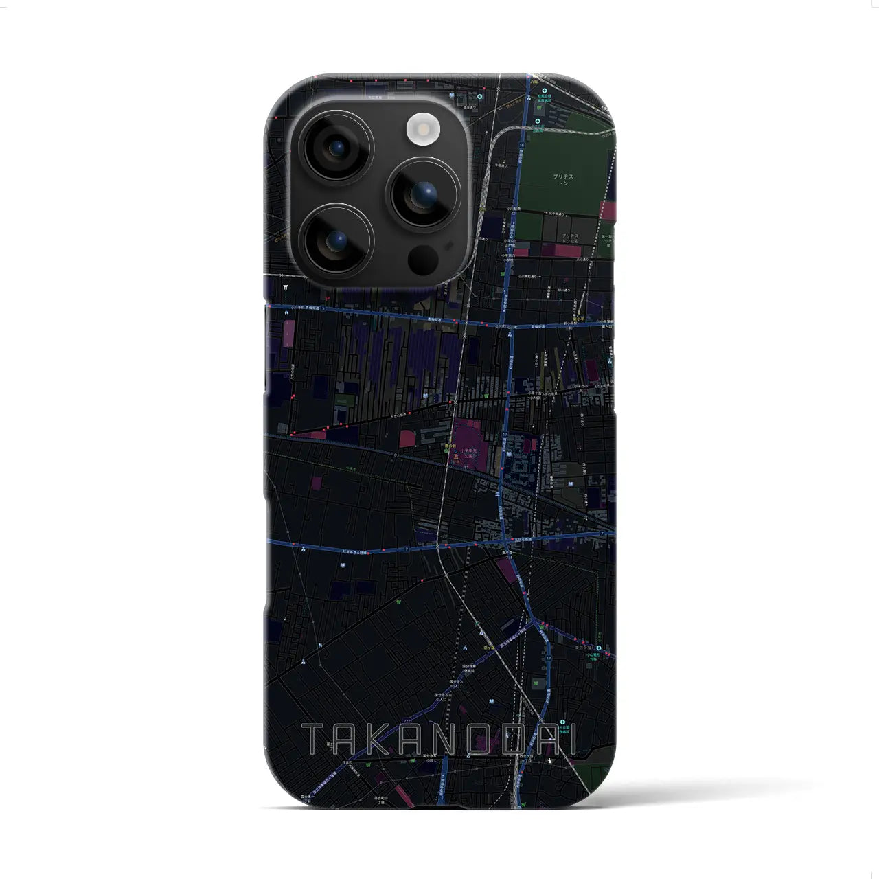 【鷹の台(東京都)】地図柄iPhoneケース(バックカバータイプ)