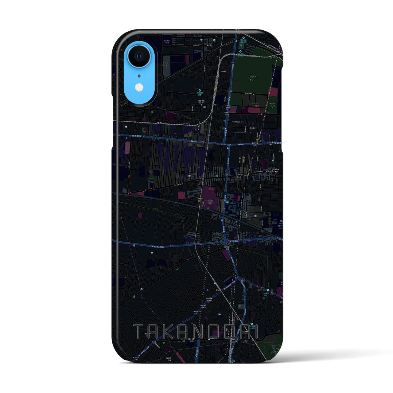 【鷹の台(東京都)】地図柄iPhoneケース(バックカバータイプ)