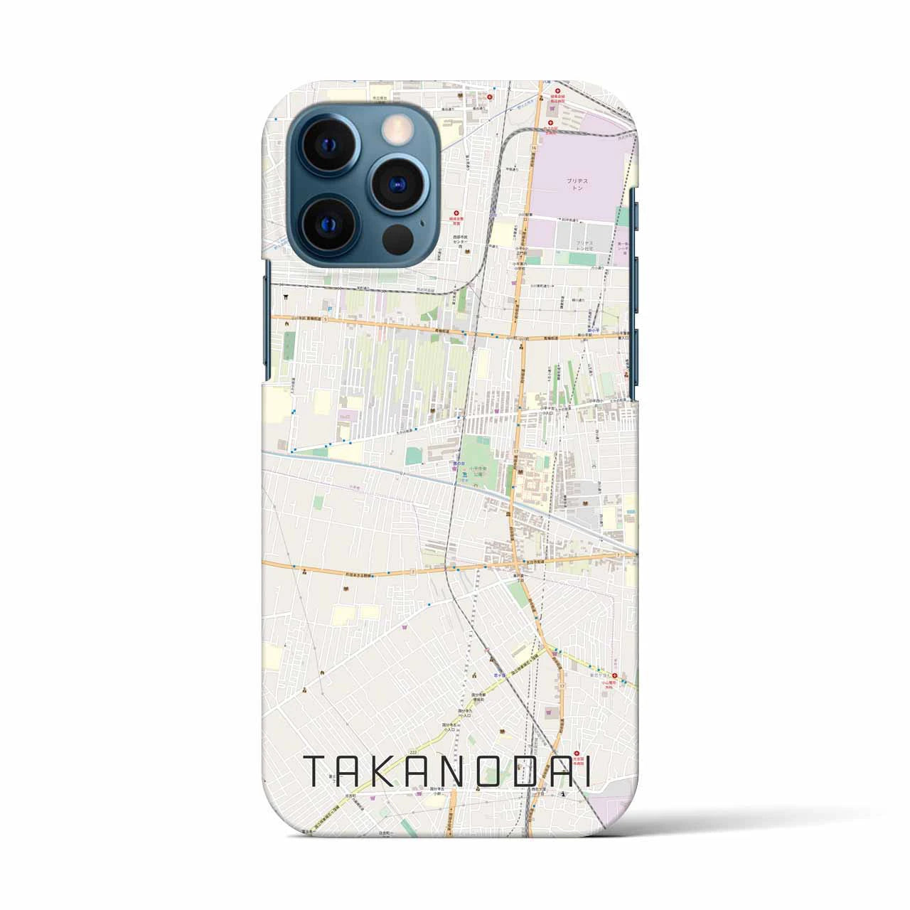 【鷹の台(東京都)】地図柄iPhoneケース(バックカバータイプ)