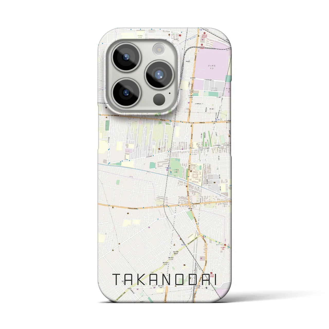 【鷹の台(東京都)】地図柄iPhoneケース(バックカバータイプ)