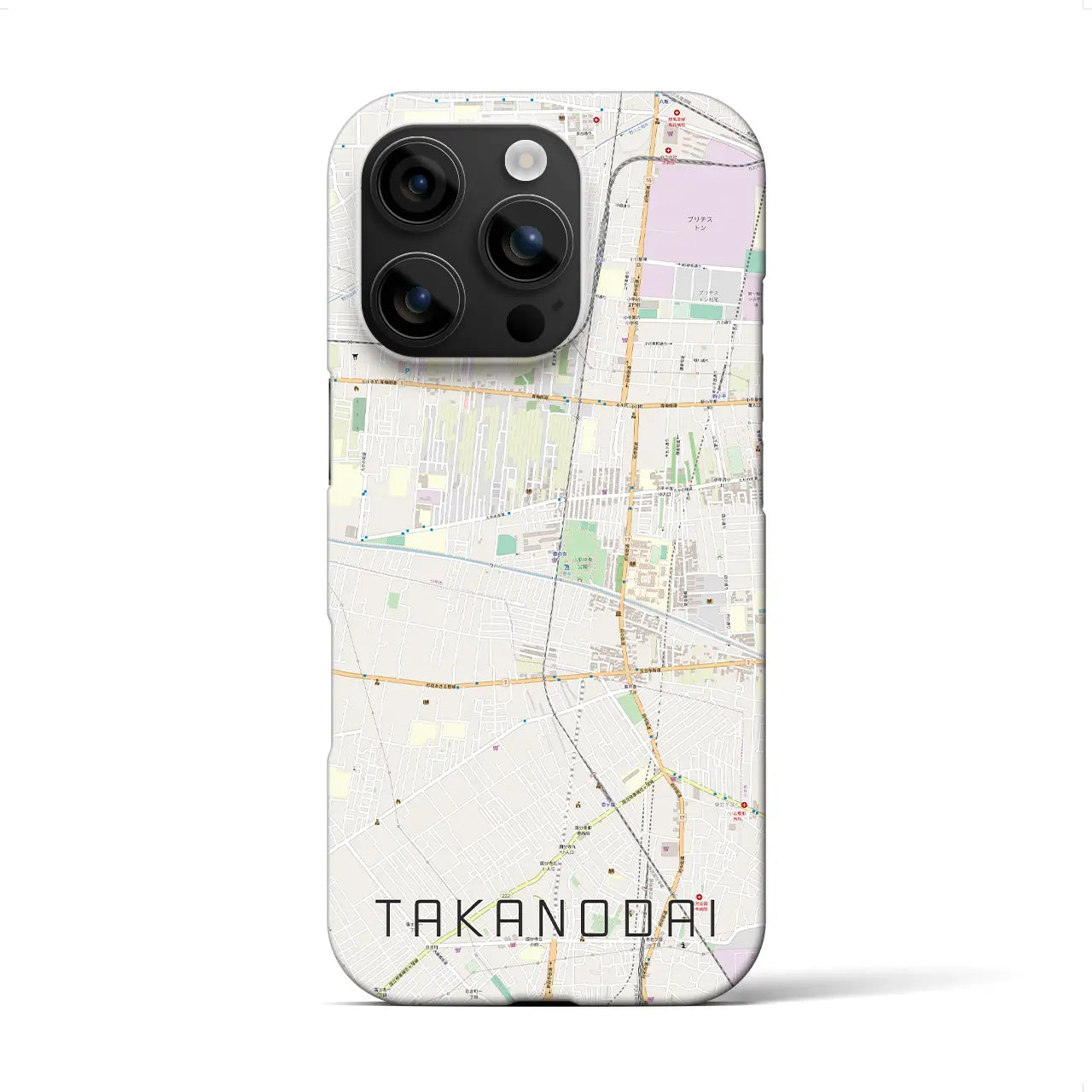 【鷹の台(東京都)】地図柄iPhoneケース(バックカバータイプ)