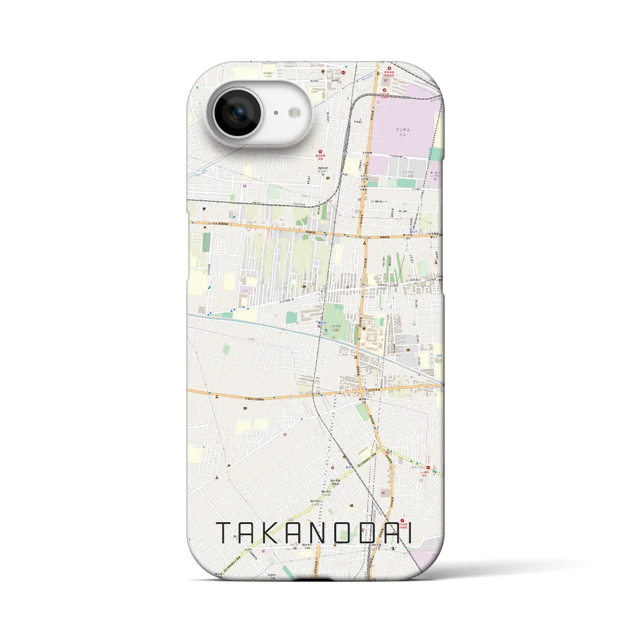 【鷹の台(東京都)】地図柄iPhoneケース(バックカバータイプ)