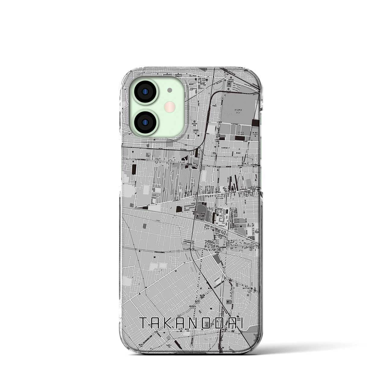 【鷹の台(東京都)】地図柄iPhoneケース(クリアタイプ)