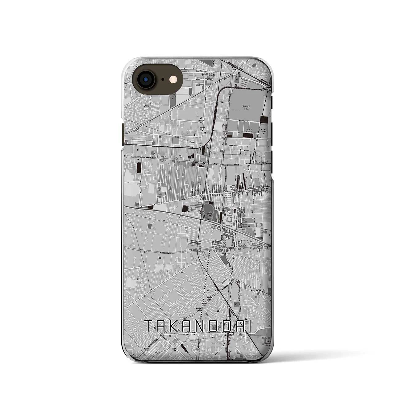 【鷹の台(東京都)】地図柄iPhoneケース(クリアタイプ)