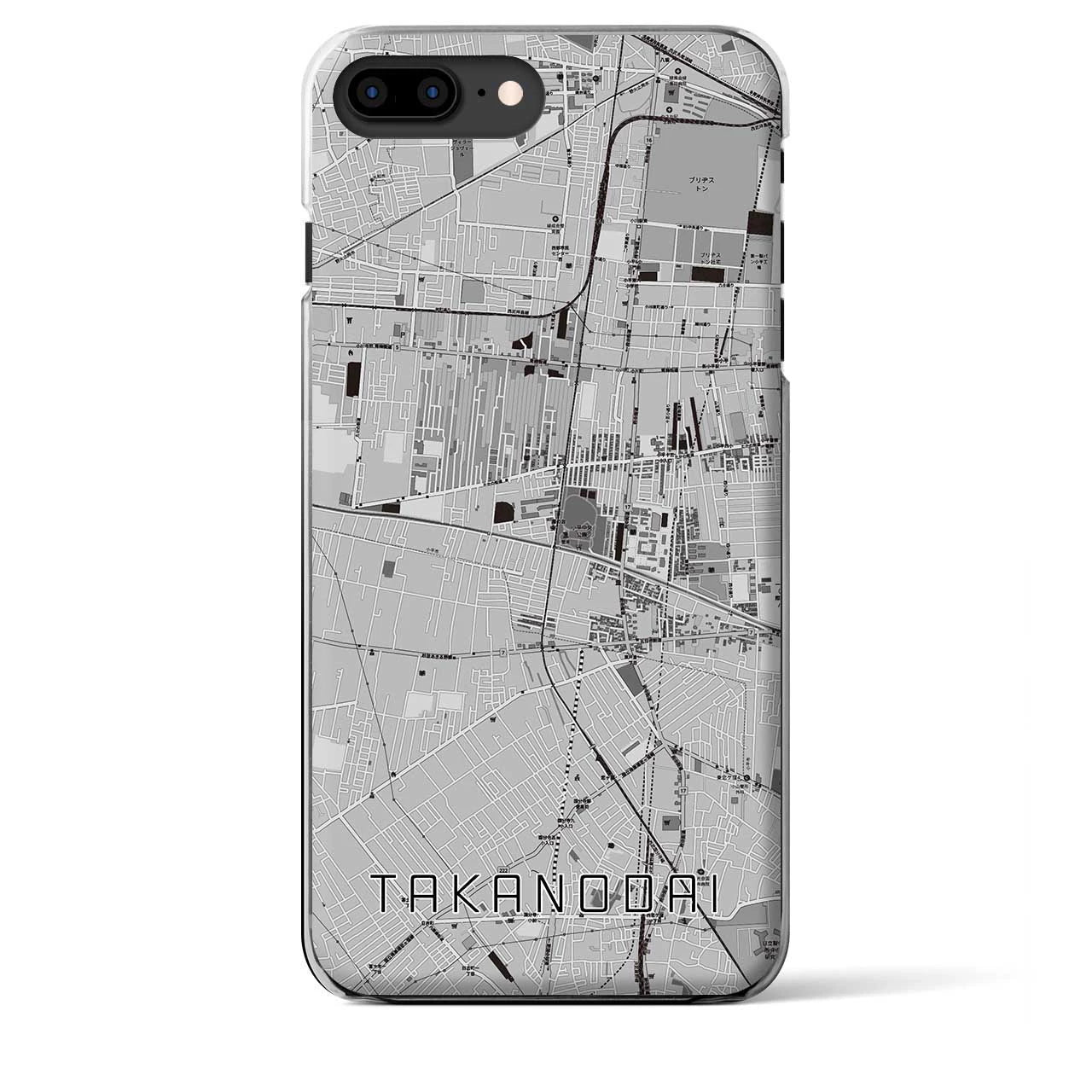 【鷹の台(東京都)】地図柄iPhoneケース(クリアタイプ)