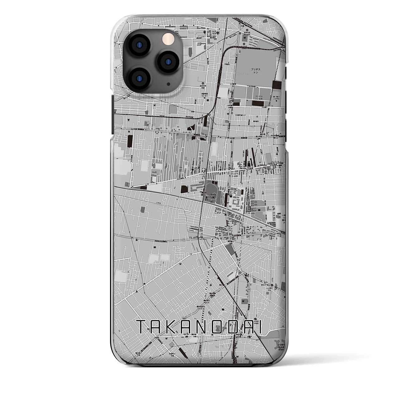 【鷹の台(東京都)】地図柄iPhoneケース(クリアタイプ)