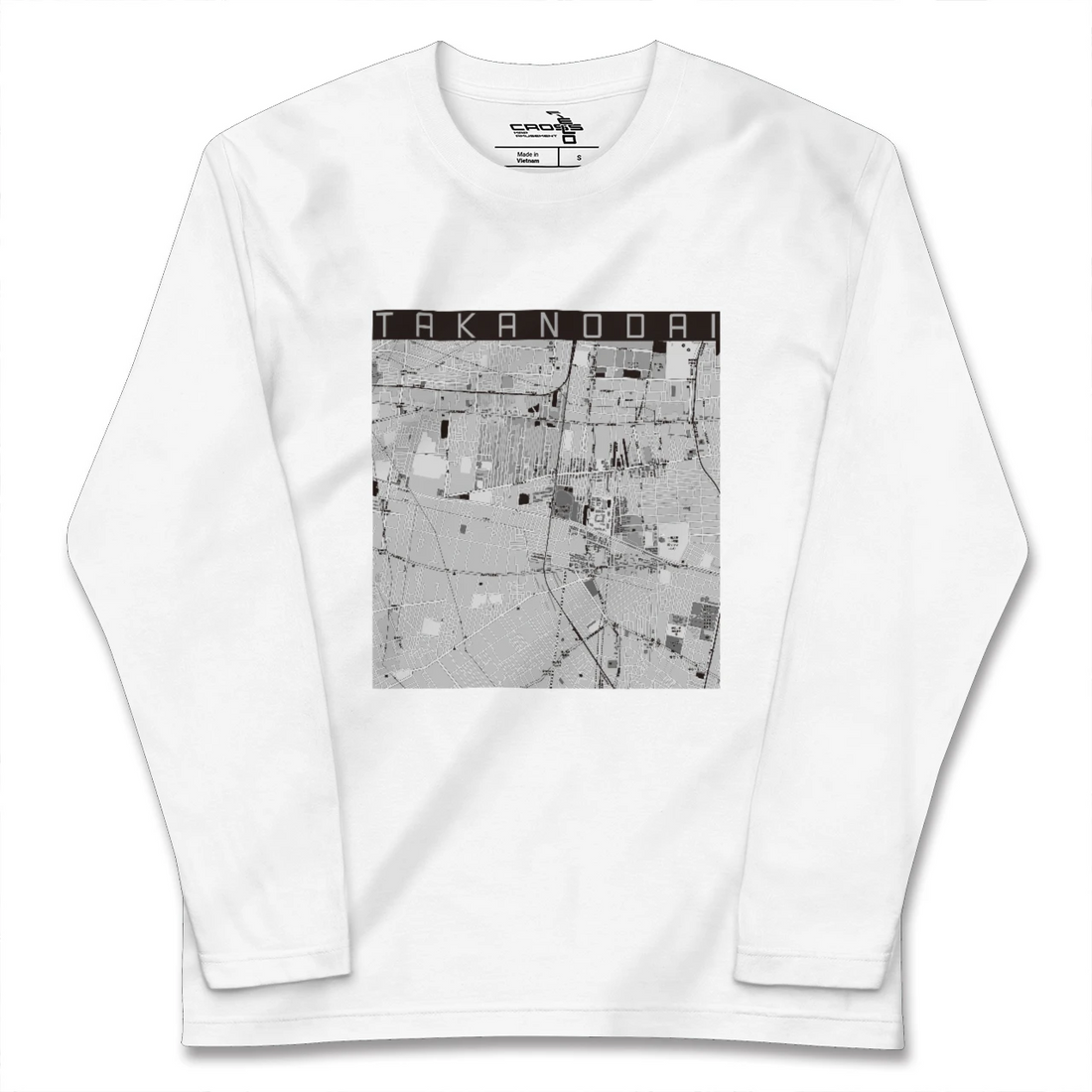 【鷹の台(東京都)】地図柄ロングスリーブTシャツ