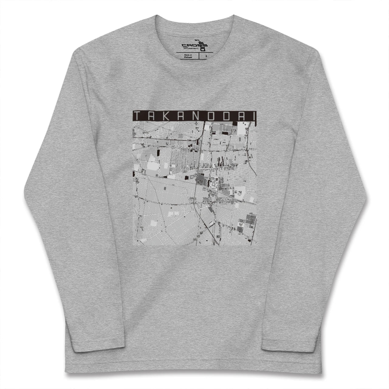 【鷹の台(東京都)】地図柄ロングスリーブTシャツ