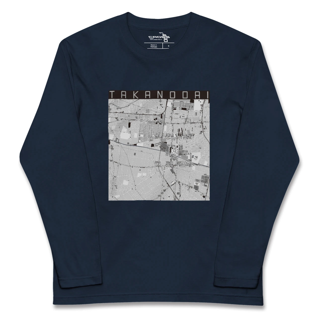 【鷹の台(東京都)】地図柄ロングスリーブTシャツ