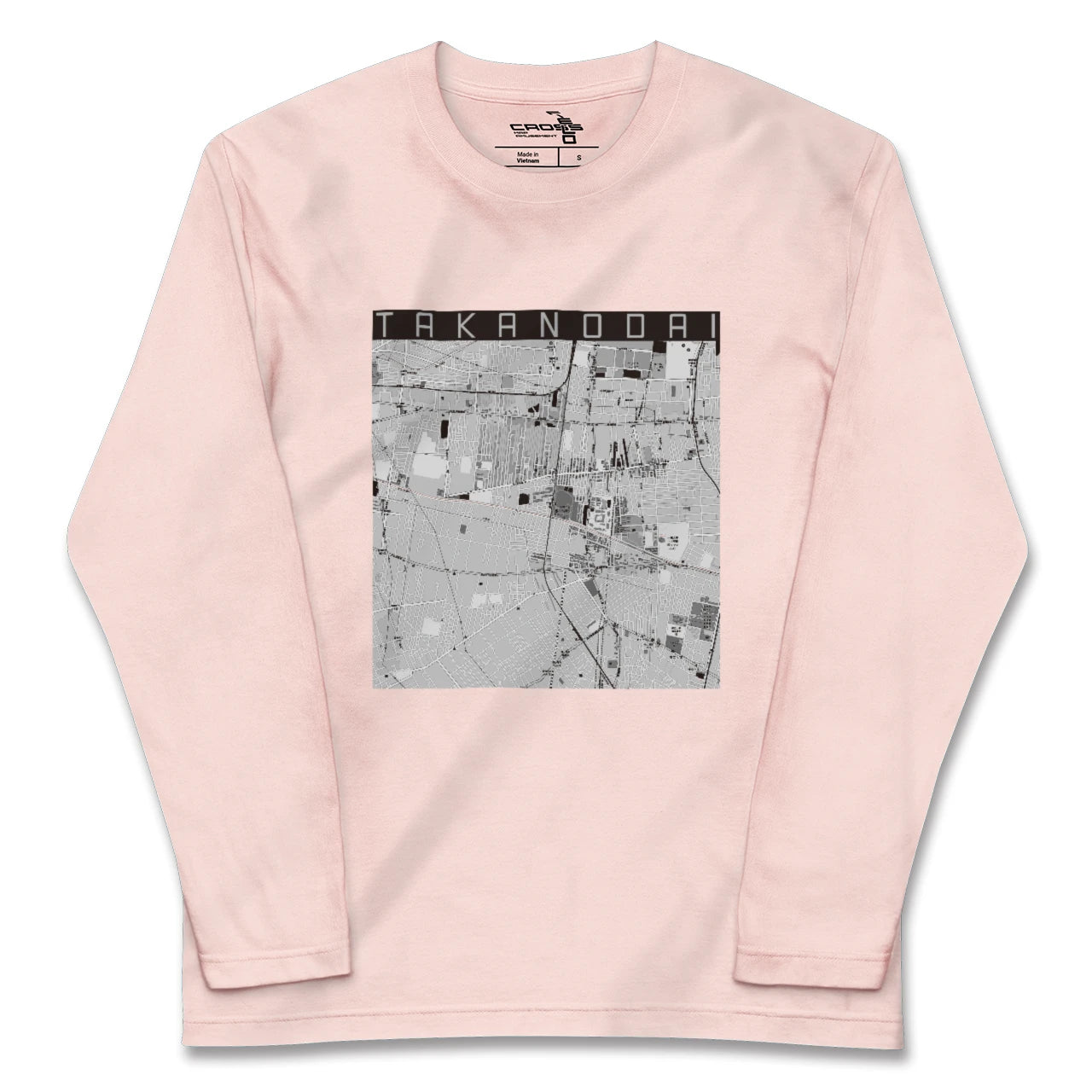 【鷹の台(東京都)】地図柄ロングスリーブTシャツ