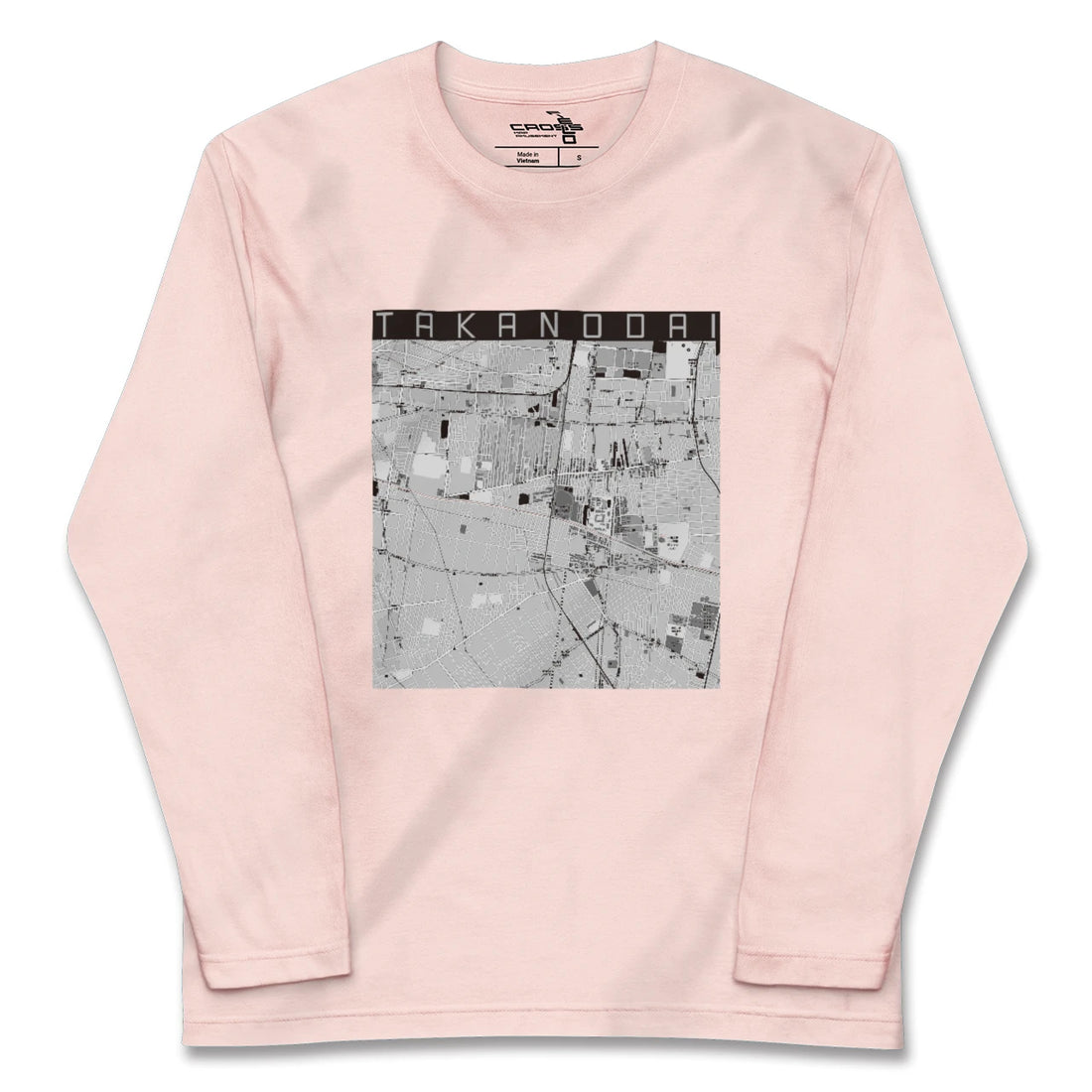 【鷹の台(東京都)】地図柄ロングスリーブTシャツ