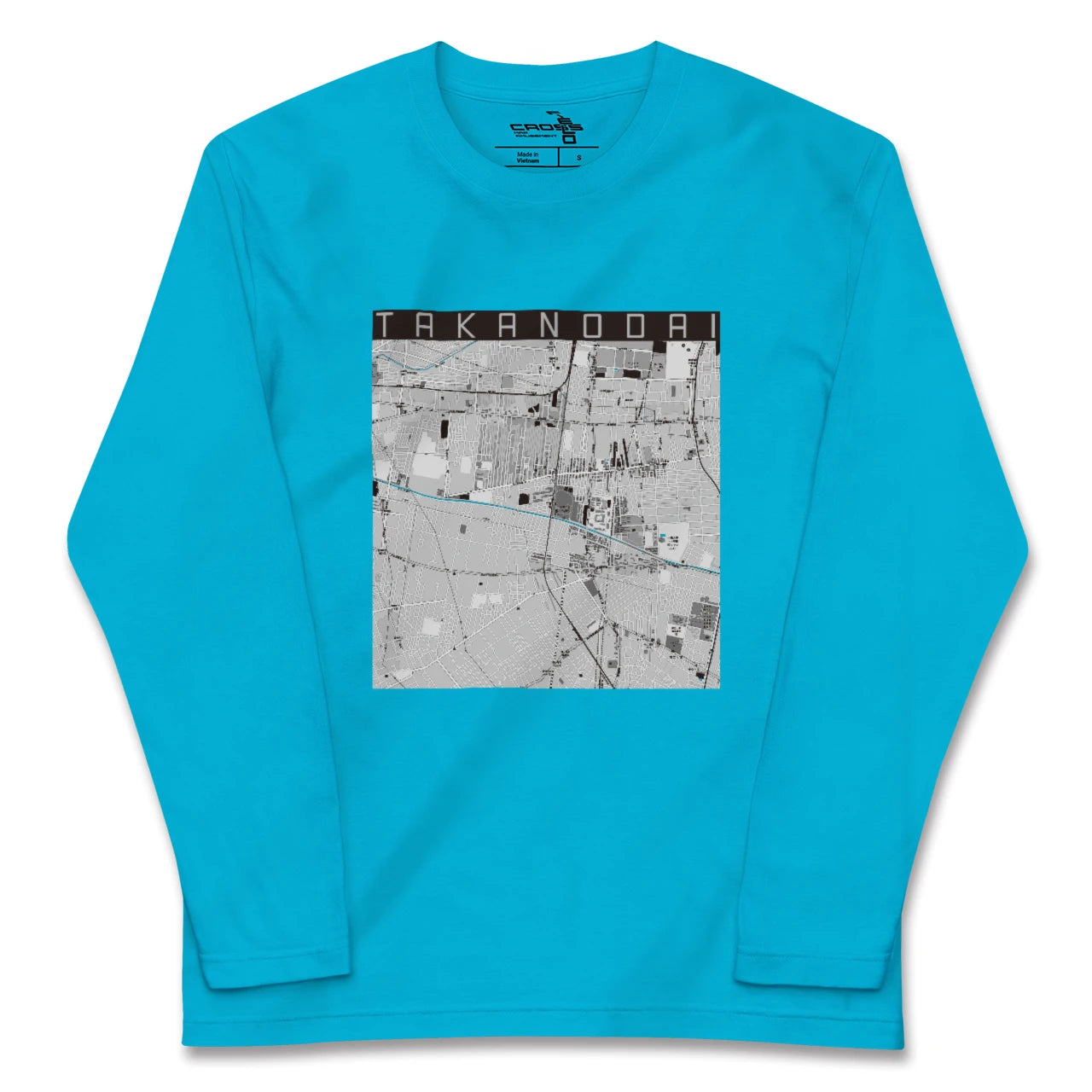 【鷹の台(東京都)】地図柄ロングスリーブTシャツ