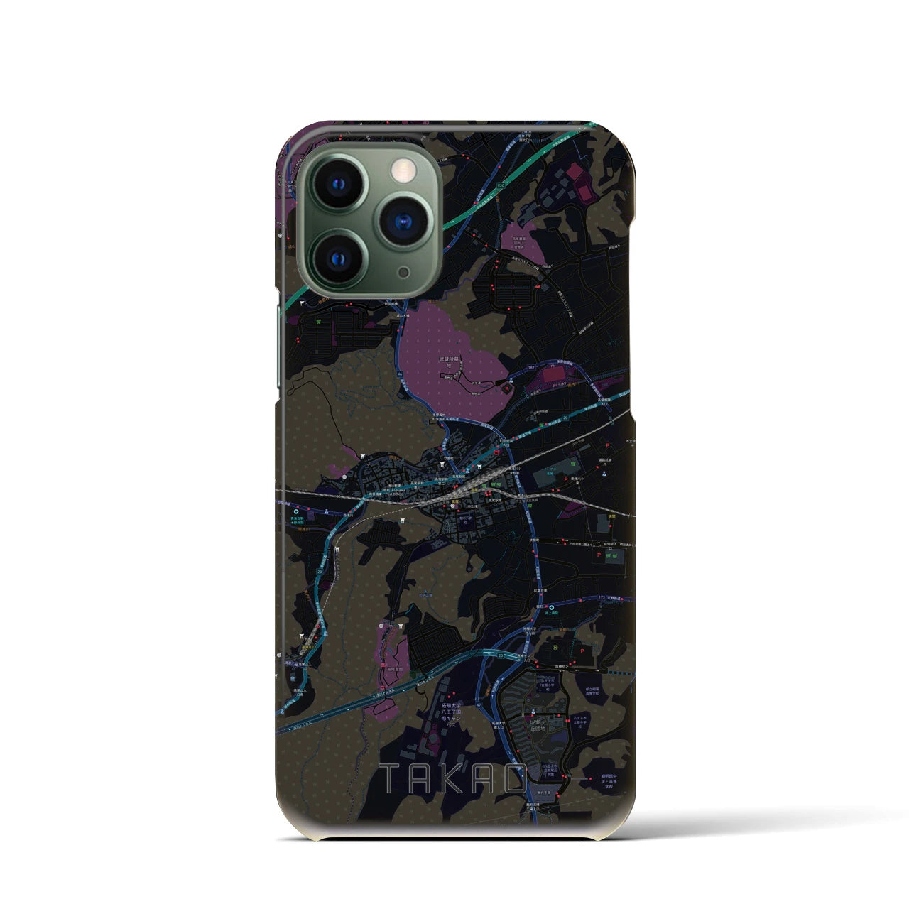 【高尾(東京都)】地図柄iPhoneケース(バックカバータイプ)