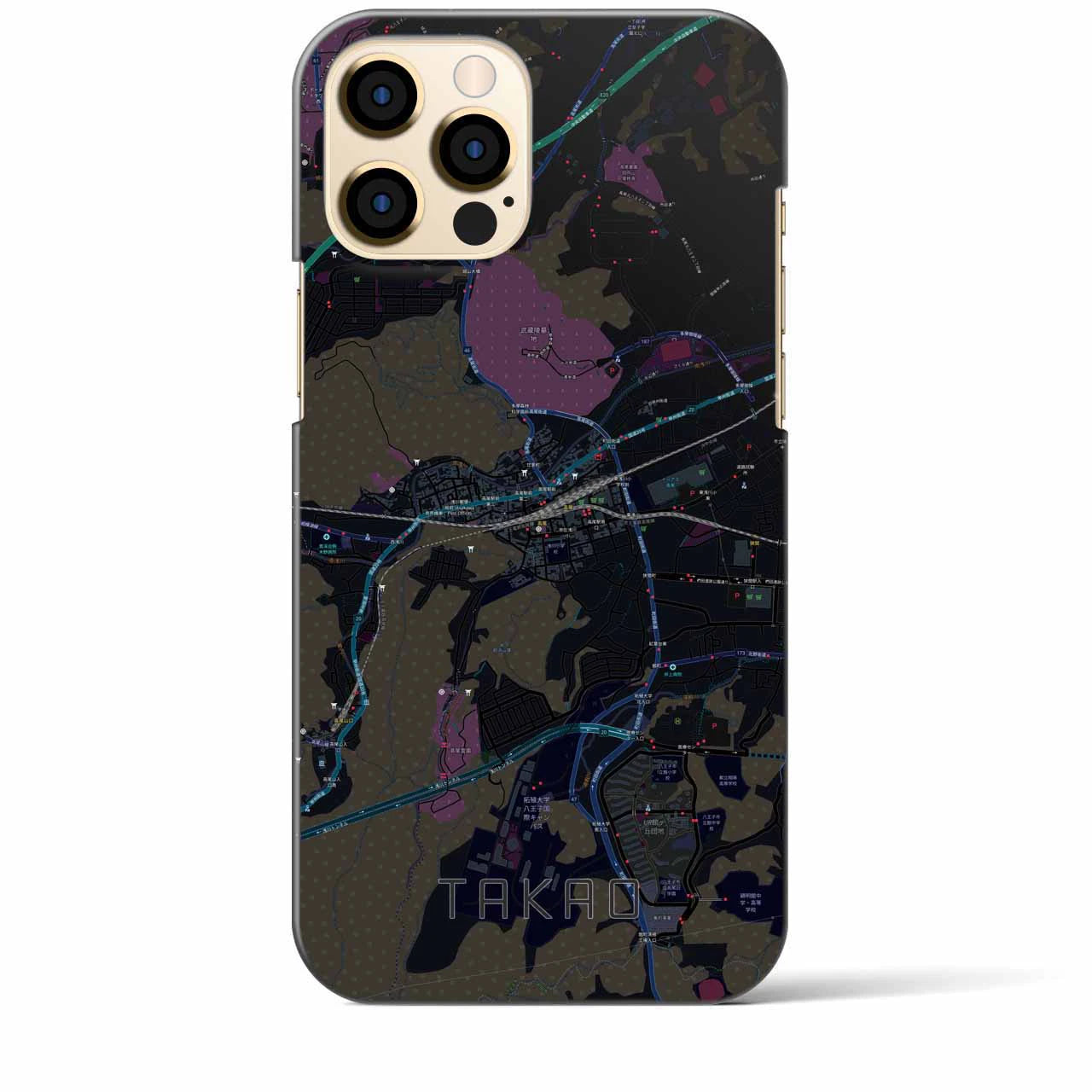 【高尾(東京都)】地図柄iPhoneケース(バックカバータイプ)