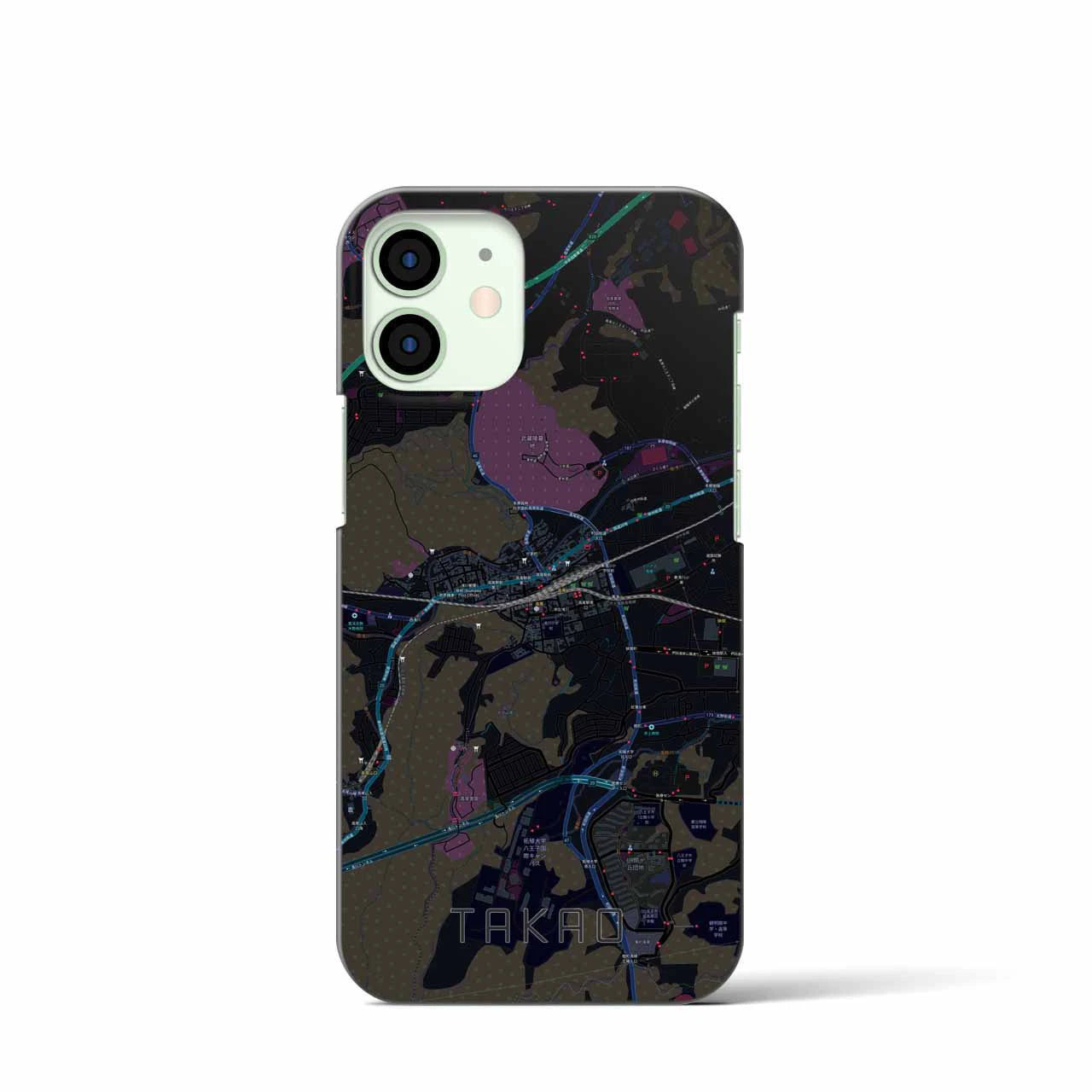 【高尾(東京都)】地図柄iPhoneケース(バックカバータイプ)