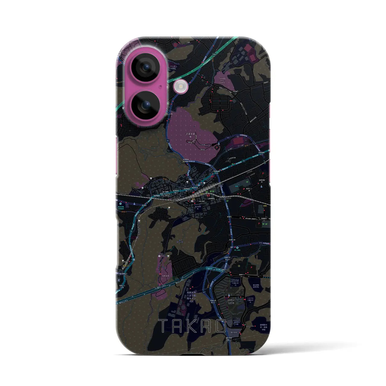 【高尾(東京都)】地図柄iPhoneケース(バックカバータイプ)