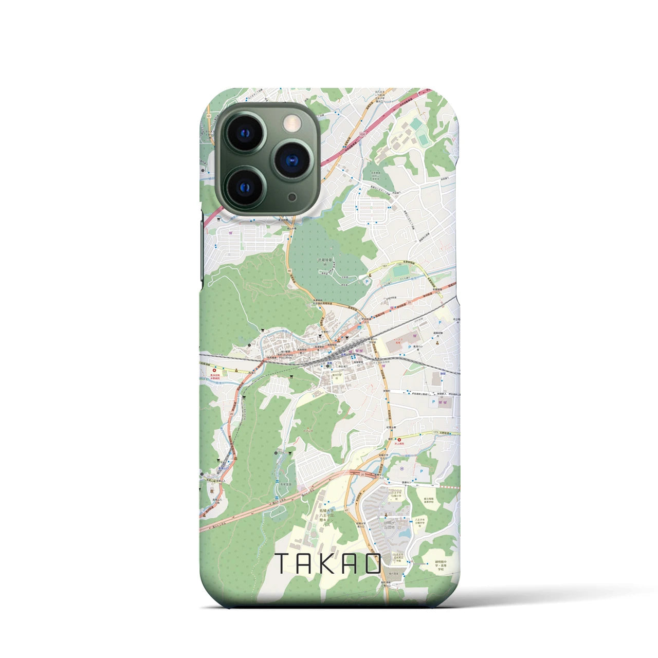 【高尾(東京都)】地図柄iPhoneケース(バックカバータイプ)