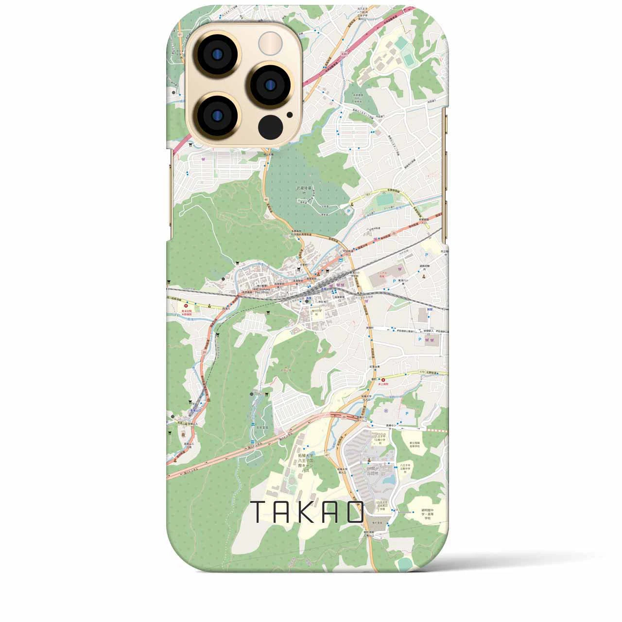 【高尾(東京都)】地図柄iPhoneケース(バックカバータイプ)