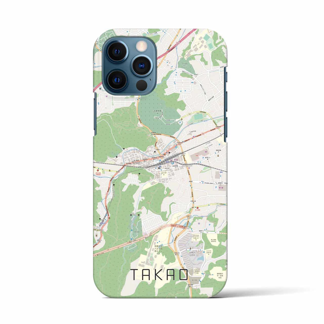 【高尾(東京都)】地図柄iPhoneケース(バックカバータイプ)