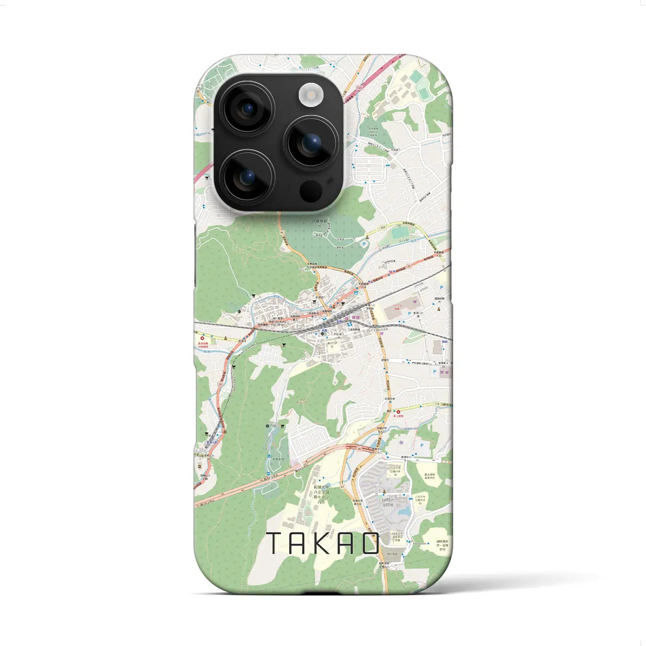 【高尾(東京都)】地図柄iPhoneケース(バックカバータイプ)
