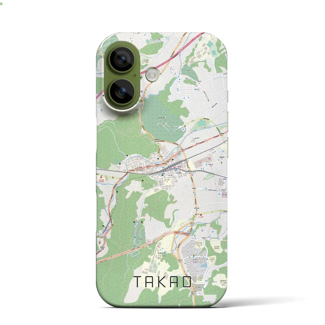 【高尾(東京都)】地図柄iPhoneケース(バックカバータイプ)ナチュラル・iPhone 17 Pro Max 用