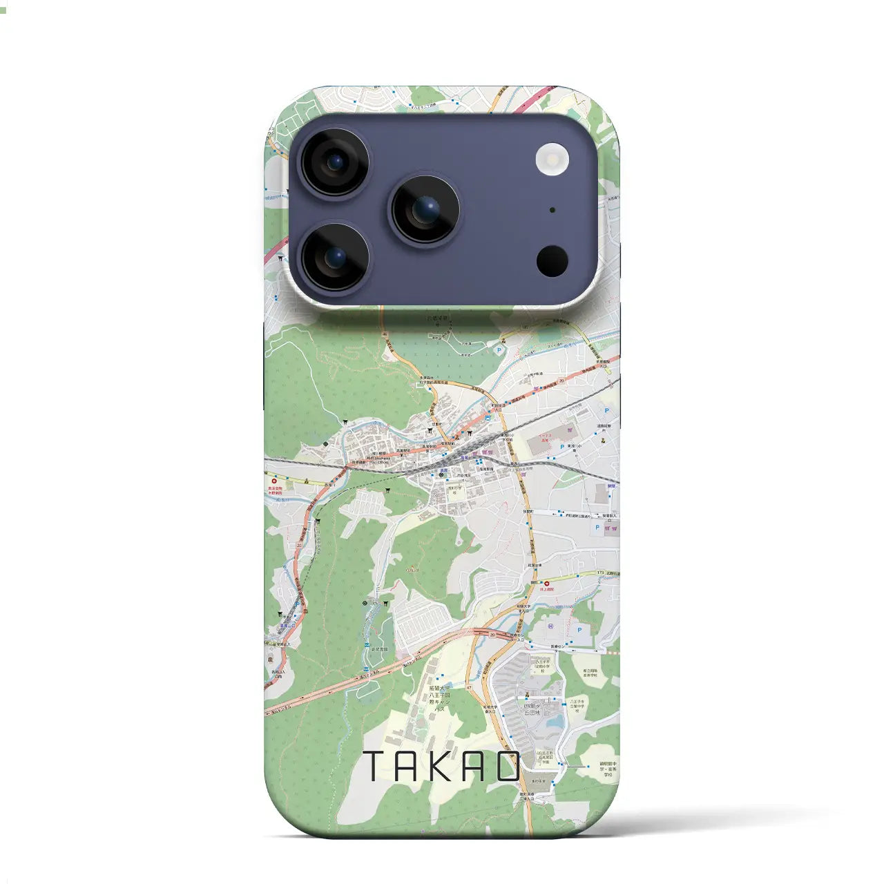 【高尾(東京都)】地図柄iPhoneケース(バックカバータイプ)