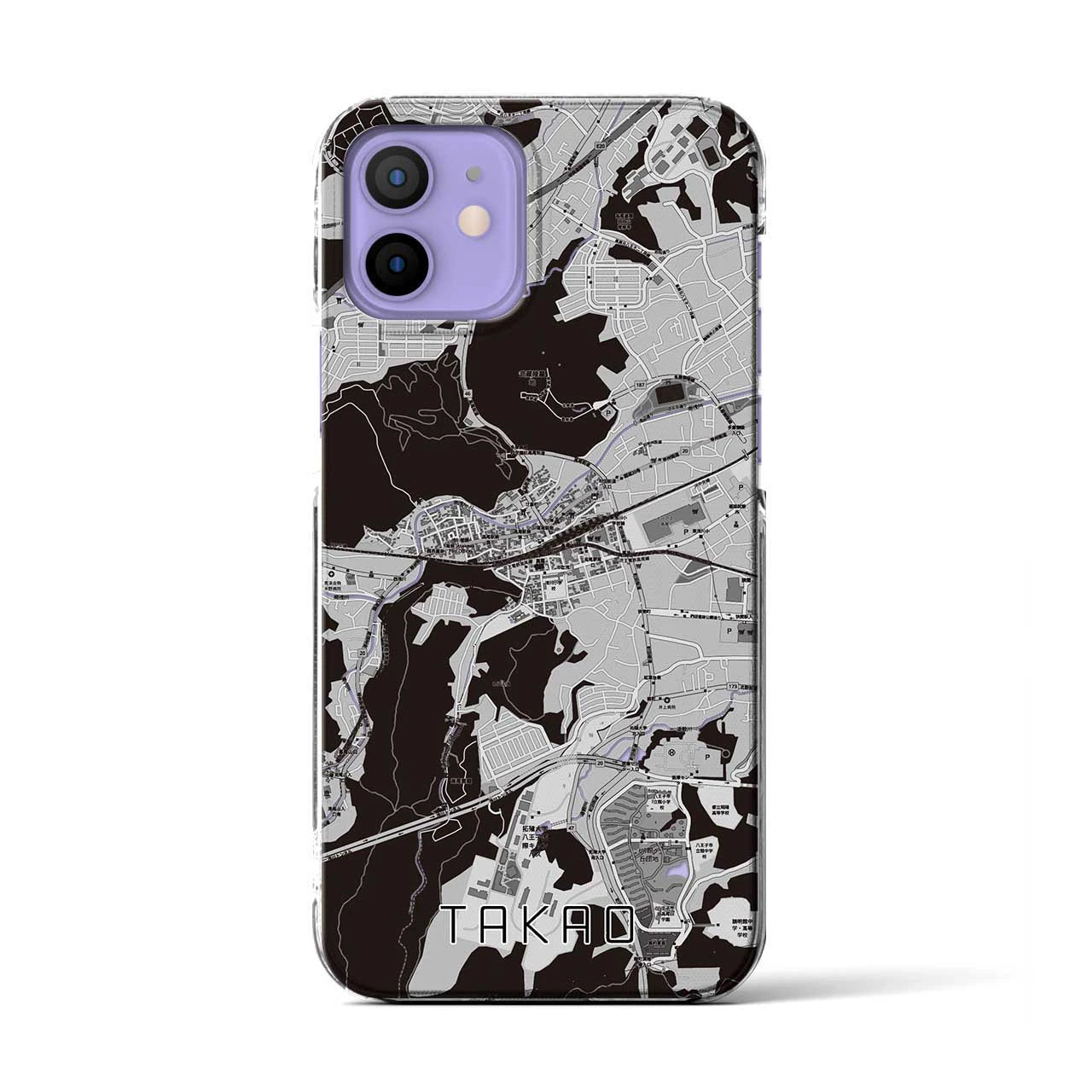 【高尾(東京都)】地図柄iPhoneケース(クリアタイプ)