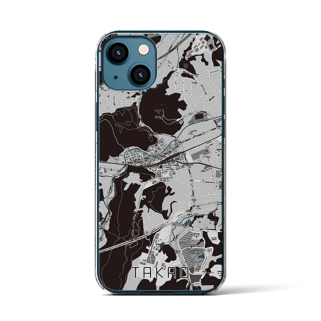 【高尾(東京都)】地図柄iPhoneケース(クリアタイプ)