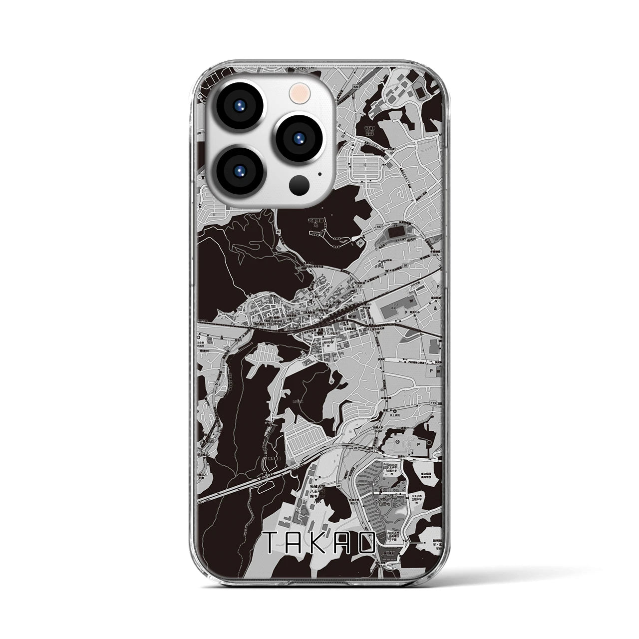 【高尾(東京都)】地図柄iPhoneケース(クリアタイプ)
